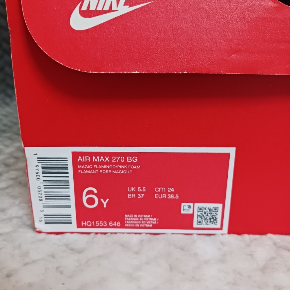 Nike Air Max 270 Magic Flamingo Pink Foam GS Sneakers Shoes Size 6Y Women's 7.5 - Picture 14 of 16